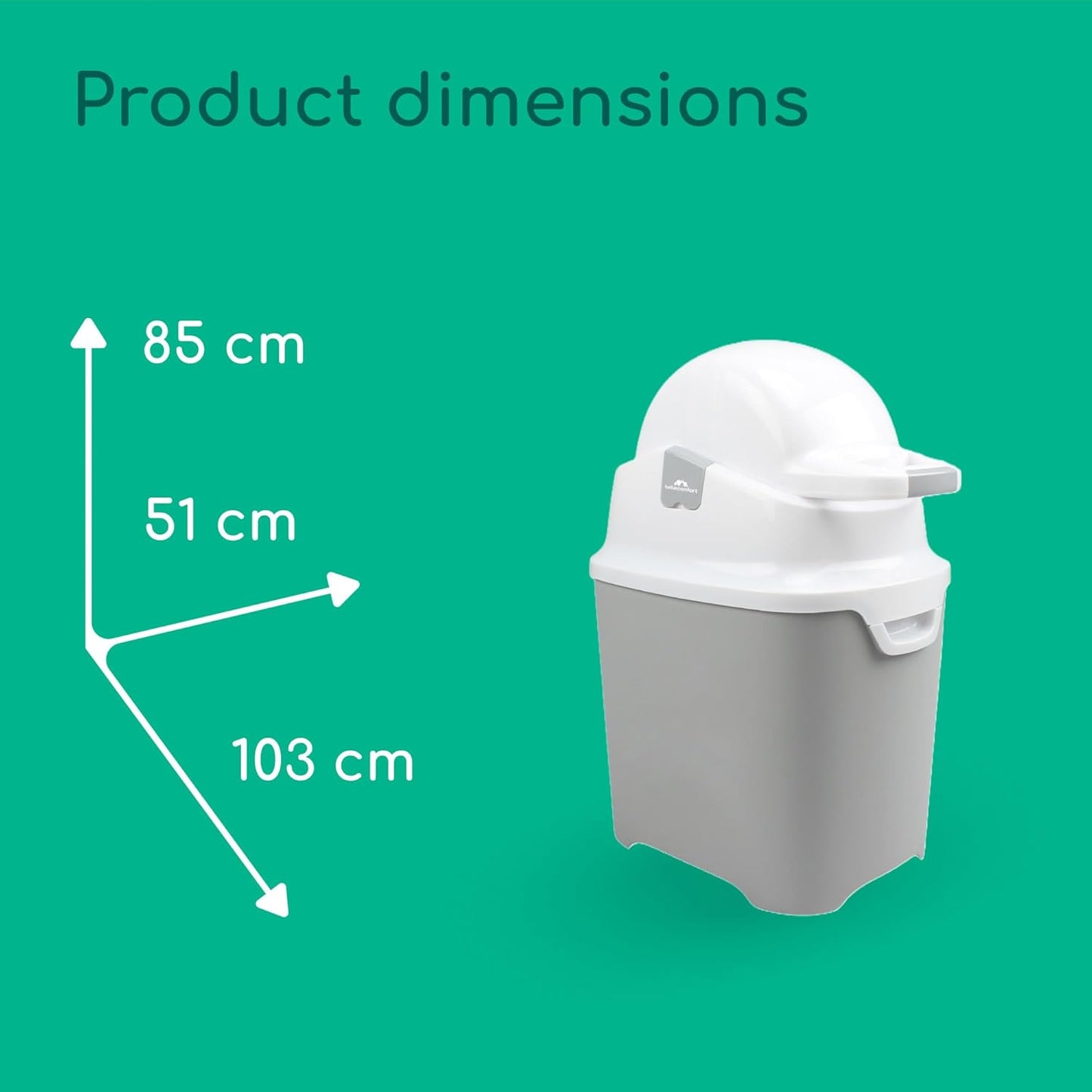 Odor Control Diaper Bin - Size L