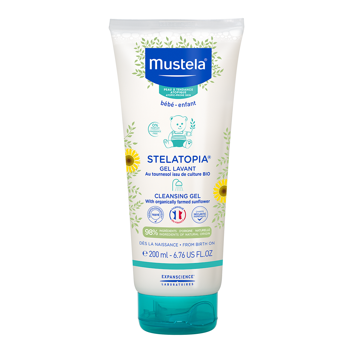 Stelatopia Cleansing Gel 200ml - For Dry Skin & Eczema