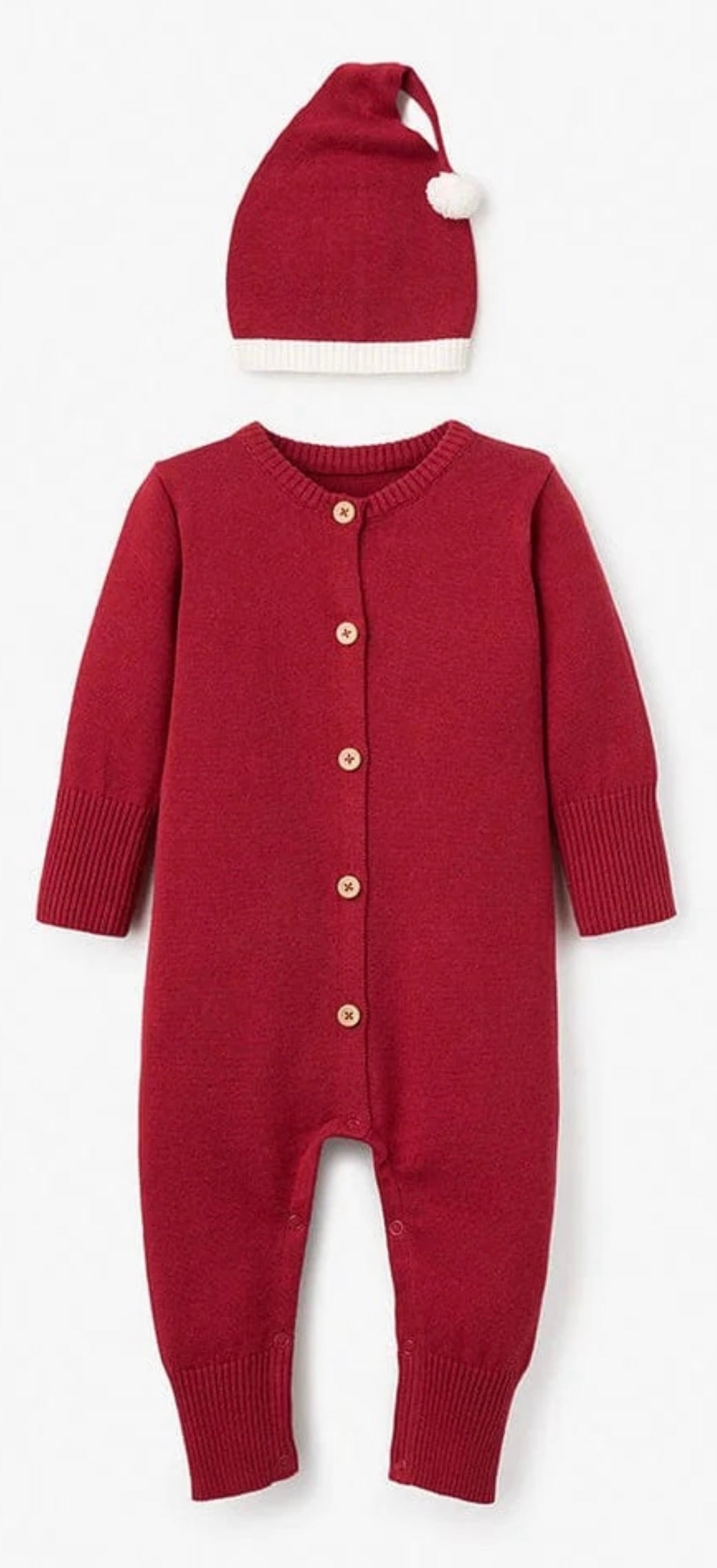 Jumpsuit Santa Baby Drop Back with Hat