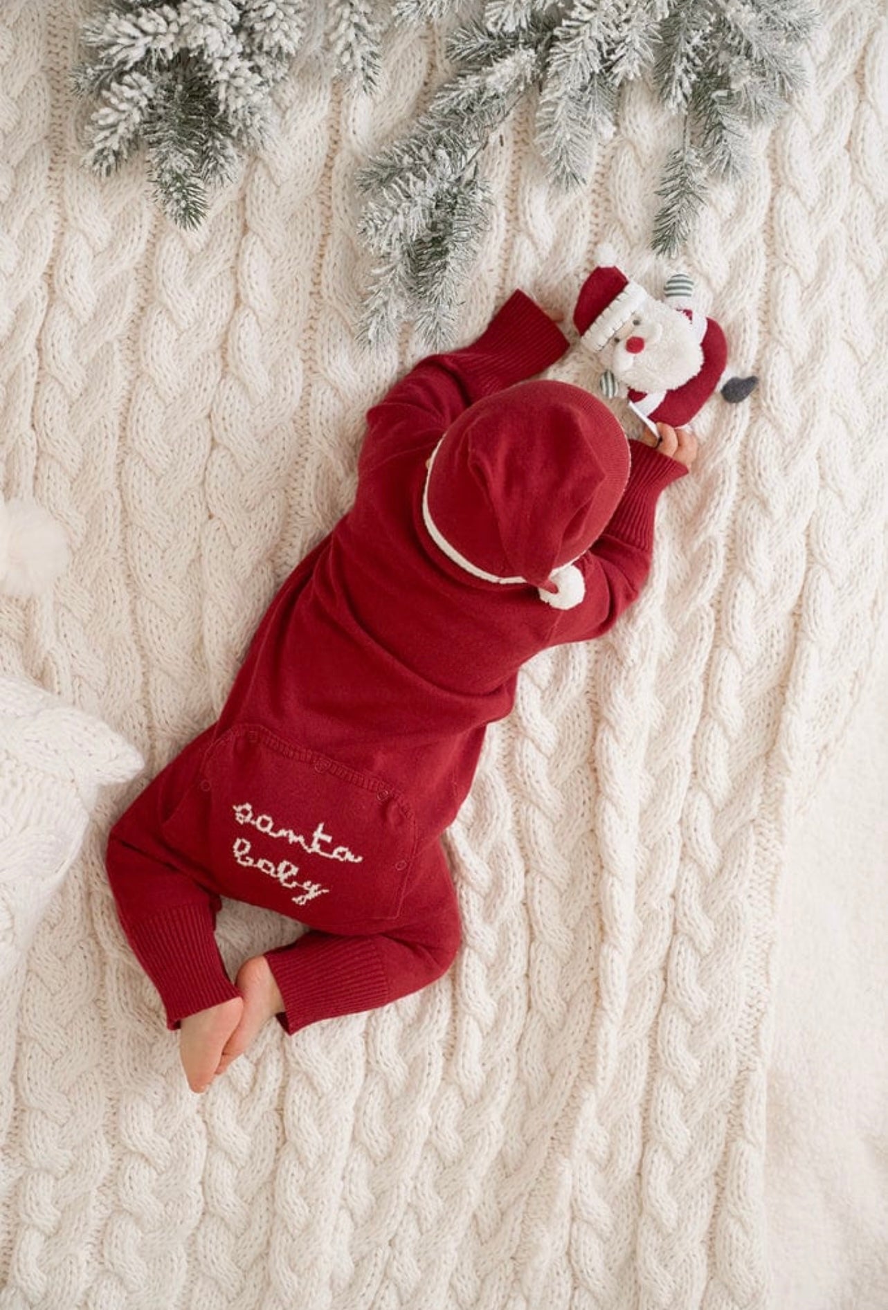 Jumpsuit Santa Baby Drop Back with Hat