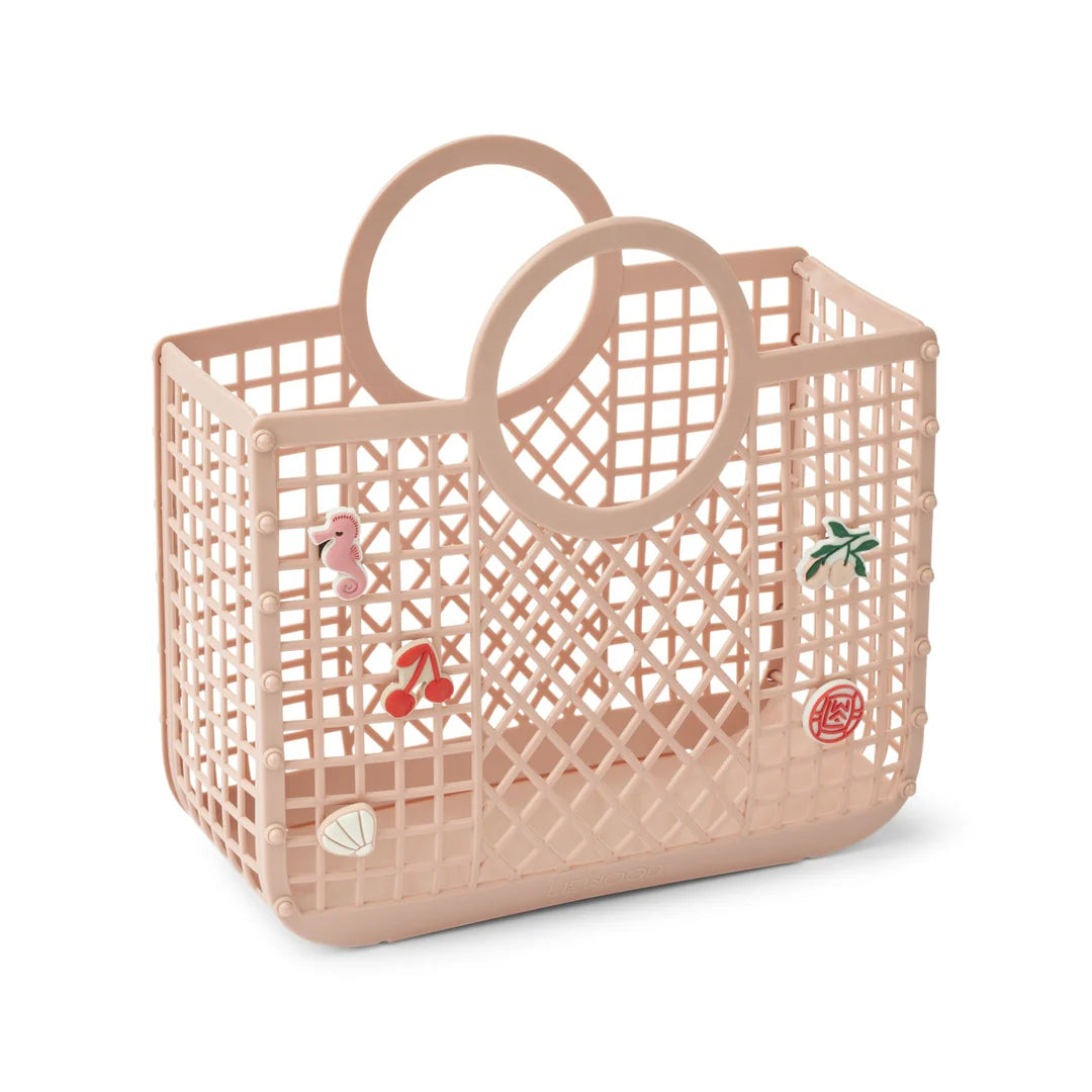 Samantha Basket with Charms - Rose