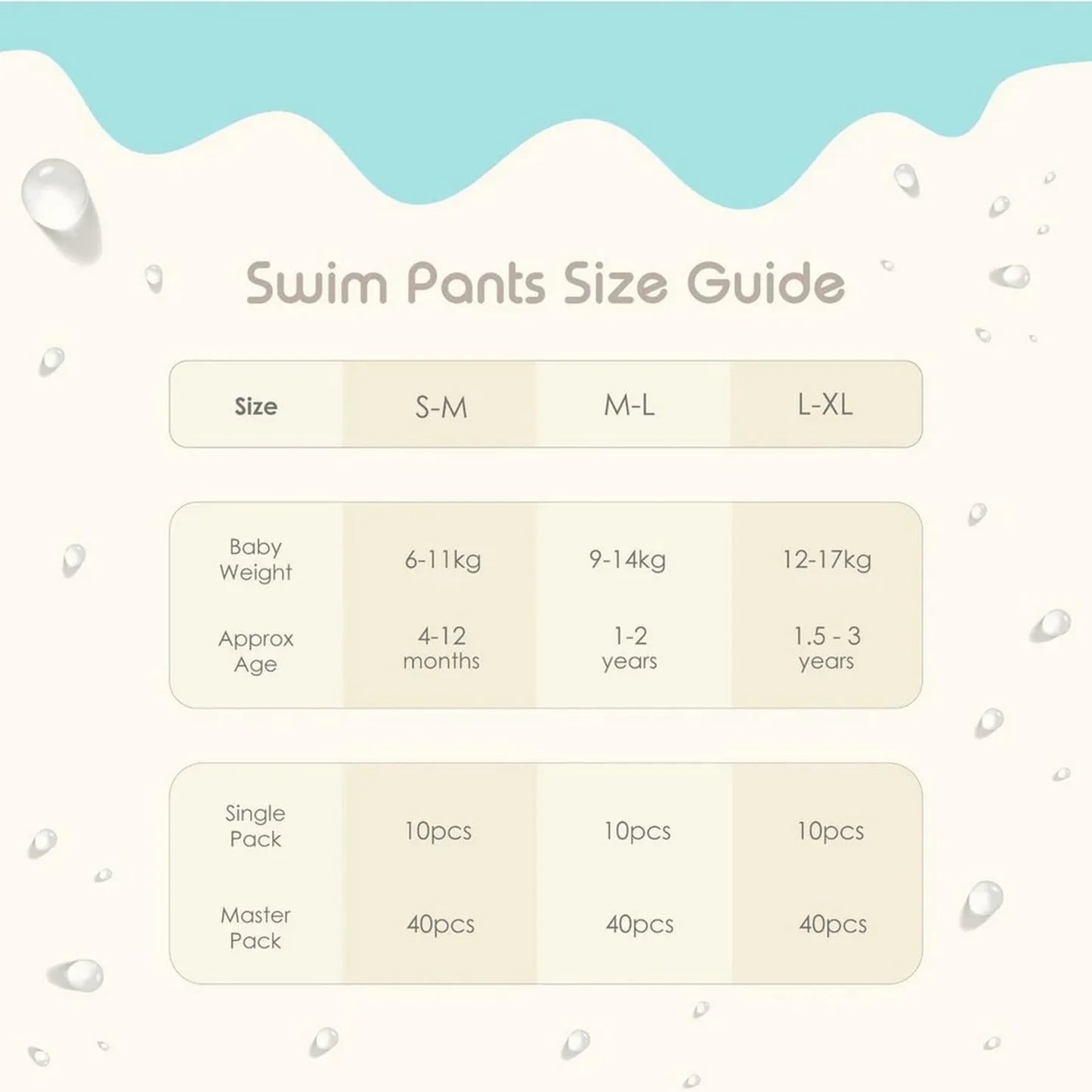 Organic Swim Pants - Size L-XL - 12-17KG