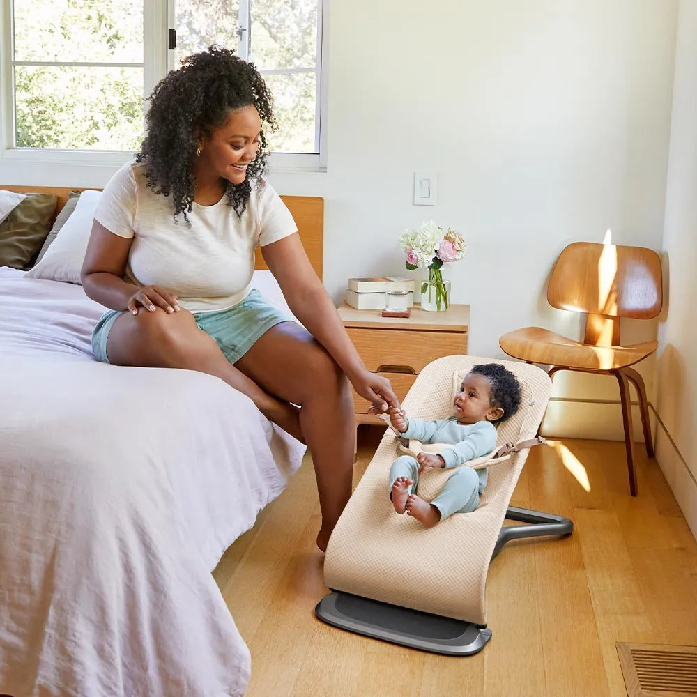 3-IN-1 Evolve Mesh Baby Bouncer - Cream