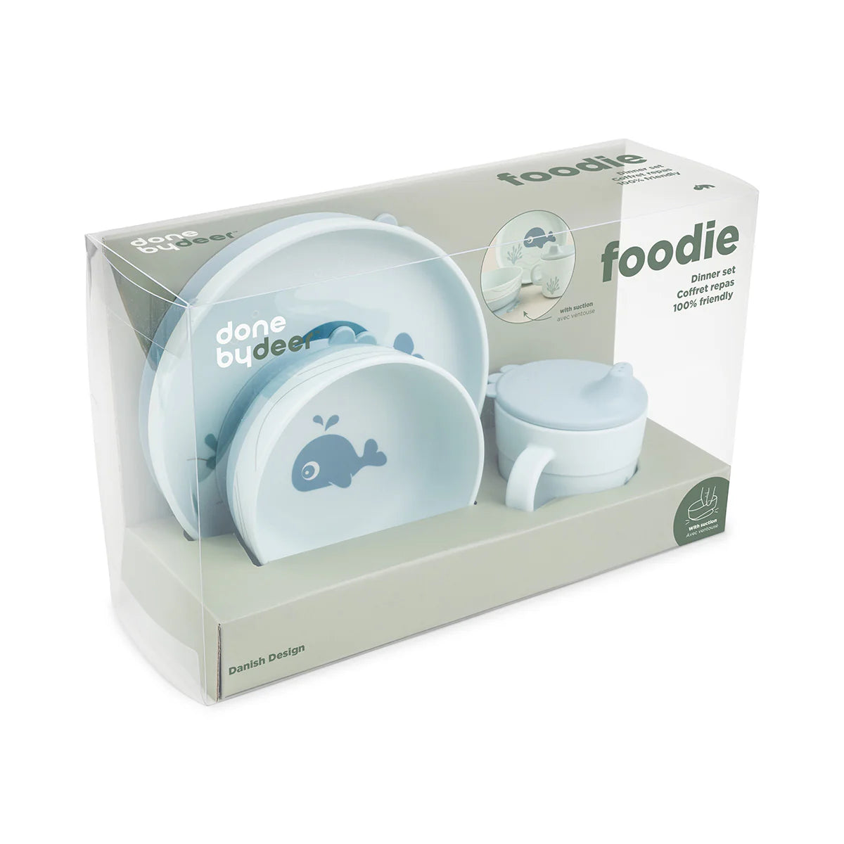 Foodie 3pc dinner set - Wally - Blue