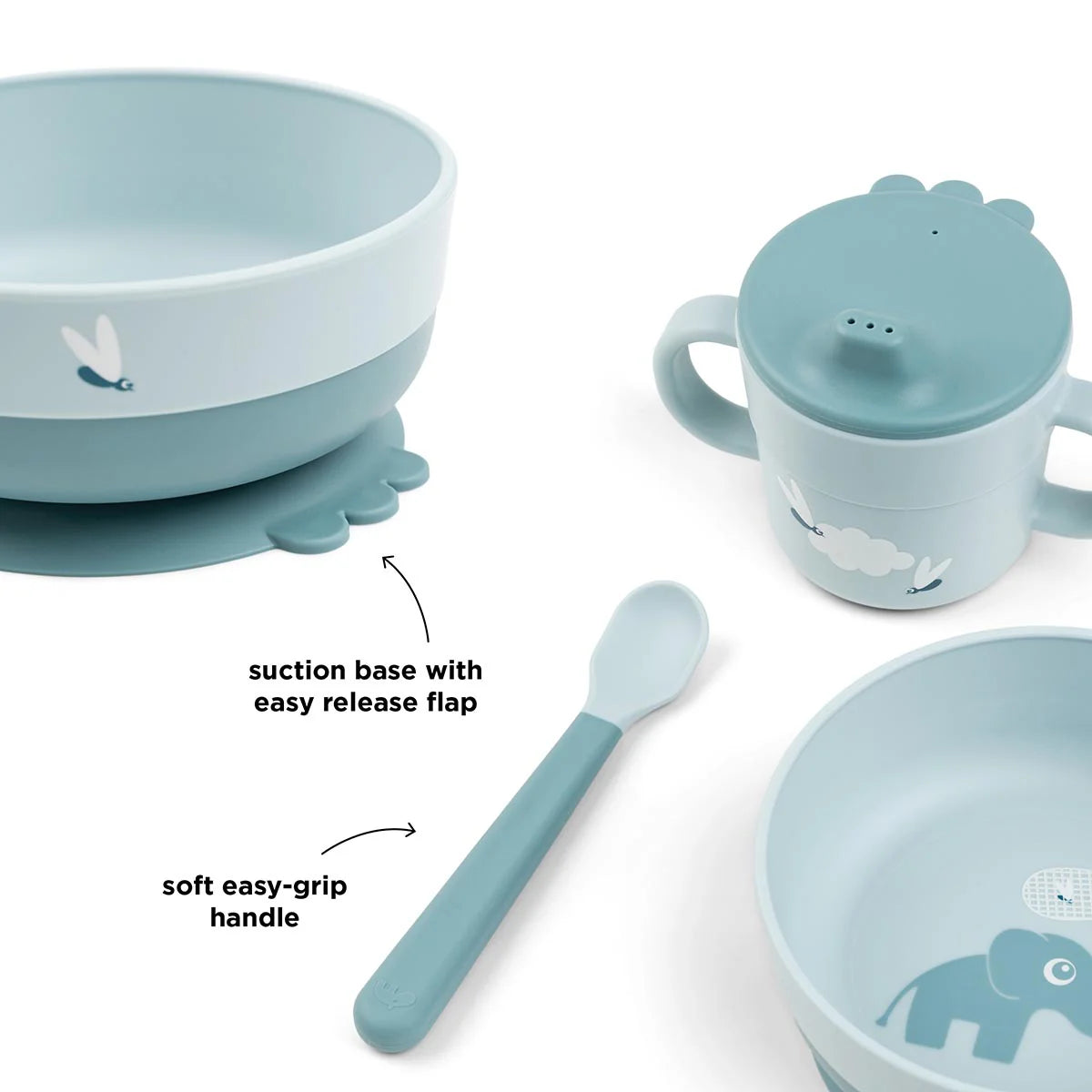 Foodie First Meal Set - 3 Pcs - Elphee - Blue