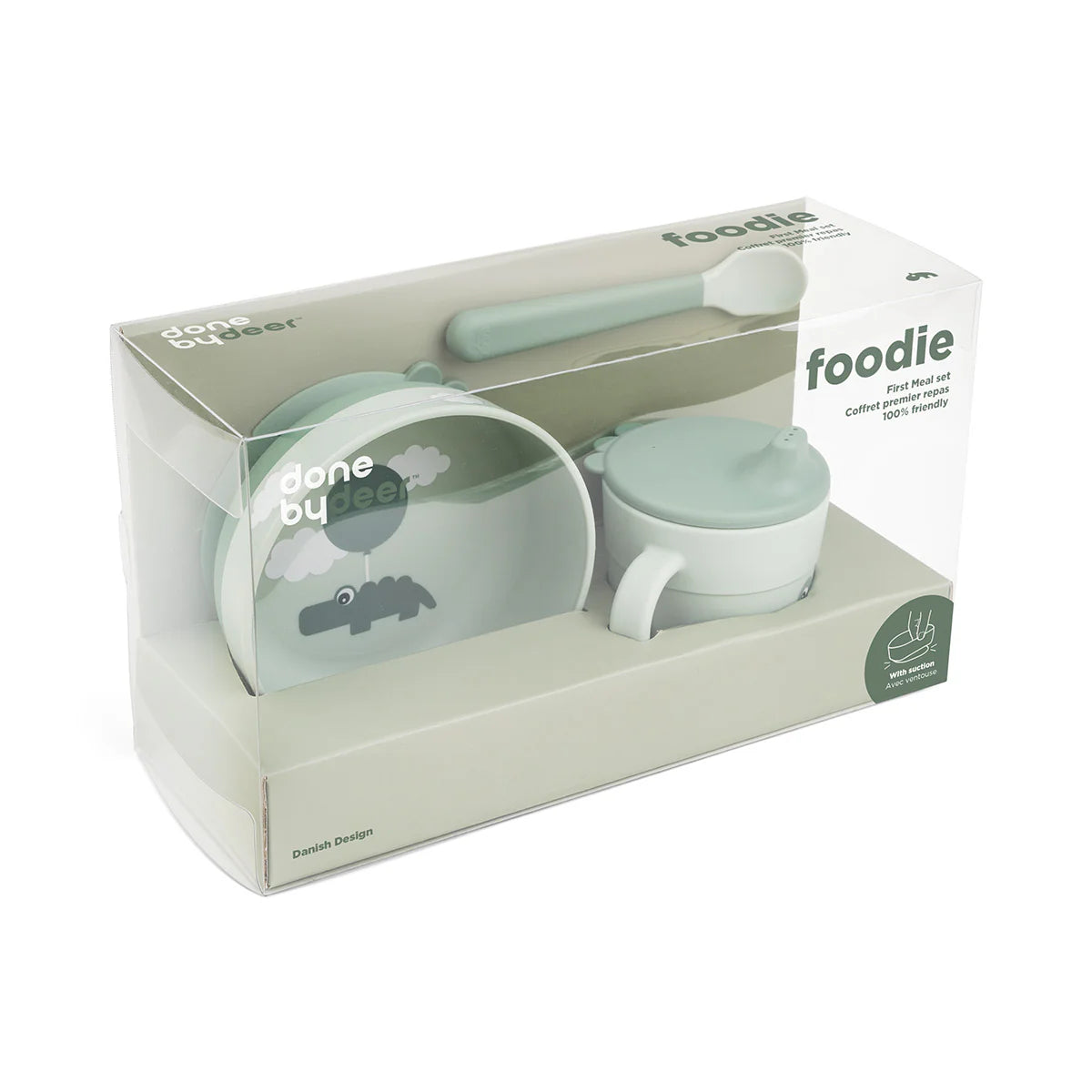 Foodie First Meal Set - 3 Pcs - Happy Clouds - Green