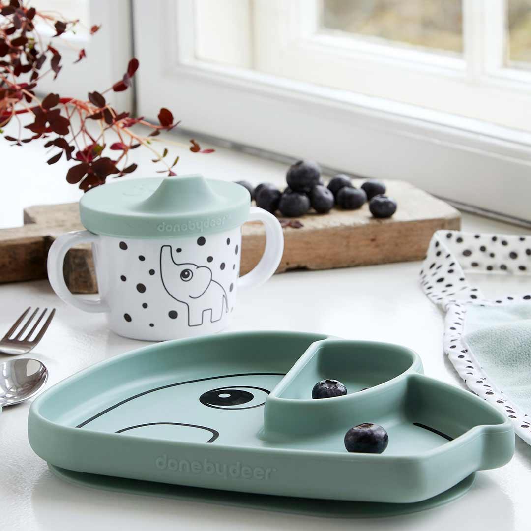 Silicone Stick & Stay plate - Elphee - Blue