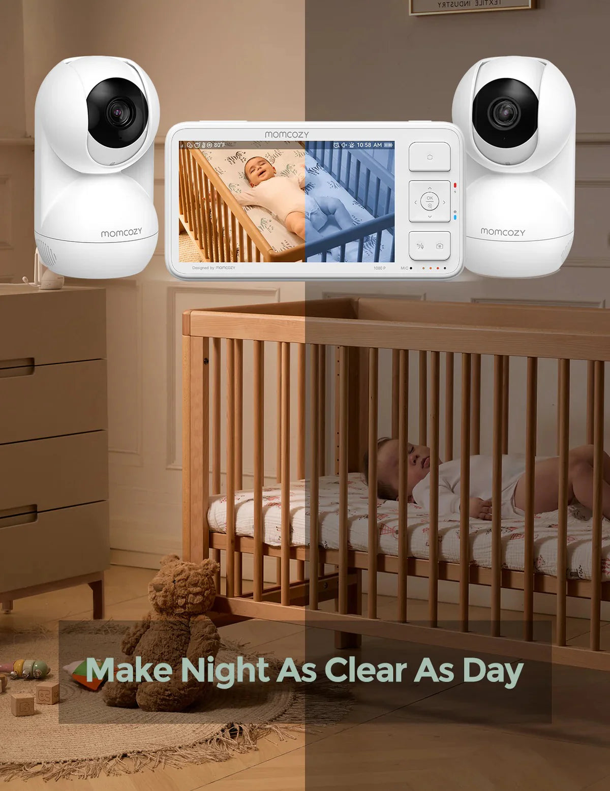 Video Baby Monitor, 5.5” 1080P Full HD Baby Monitor with Camera Success