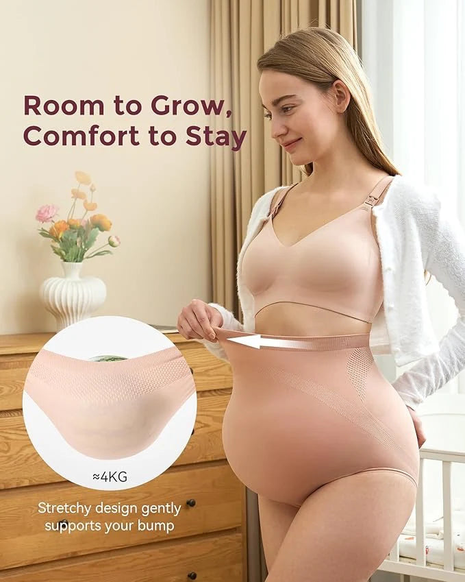 Maternity High Waist Soft Underwear - Large - 3 pc