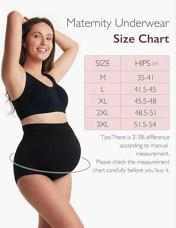 Maternity High Waist Soft Underwear - Large - 3 pc
