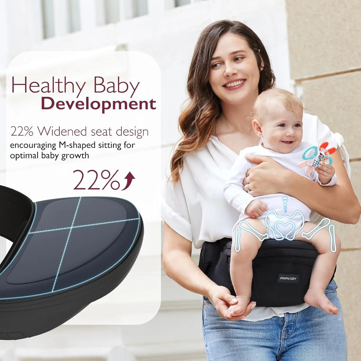 3D Belly Protector & EVA Massage Board-Baby Hip Seat Carrier