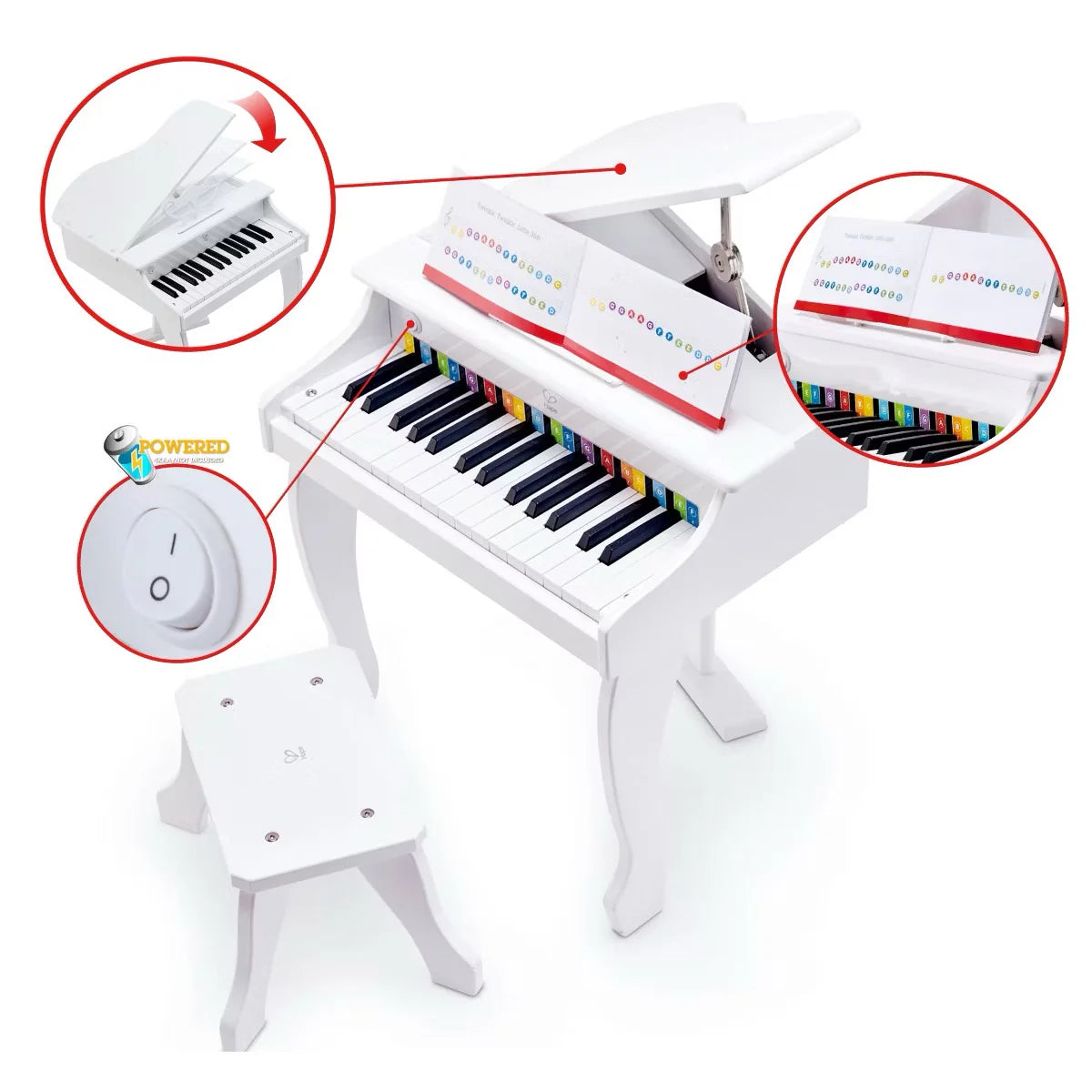 Deluxe White Grand Piano