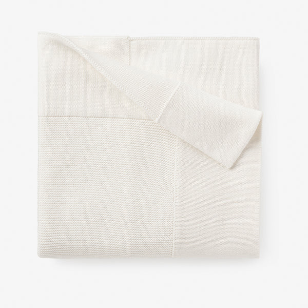 Sofia + Finn Knit Baby Blanket - White