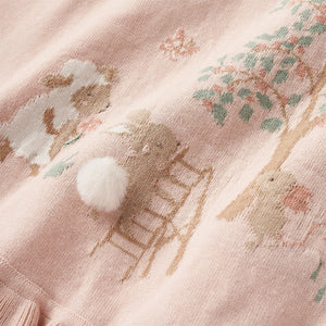Garden Picnic Knit Baby Blanket