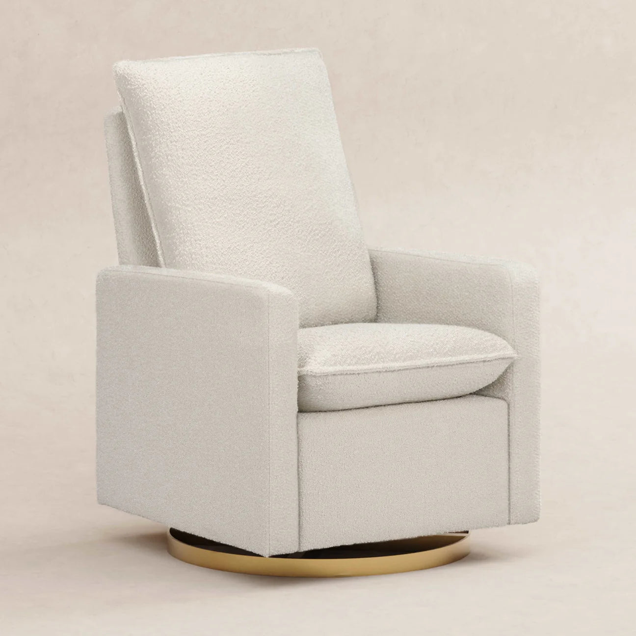 Pre-Order Cali Pillowback Swivel Glider in Boucle