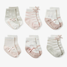 Load image into Gallery viewer, Pink Mary Jane Non slip Socks - 6pk
