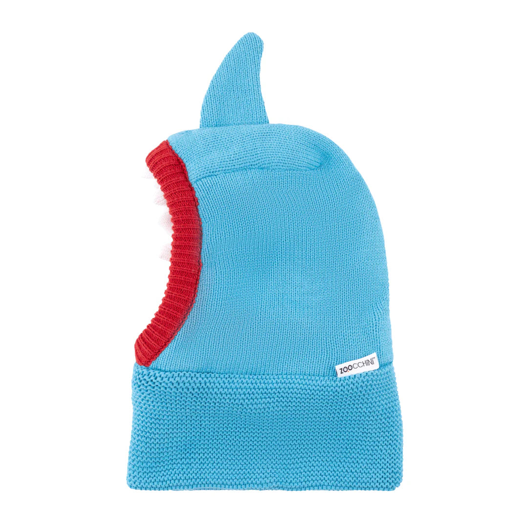 Baby/Toddler Knit Balaclava Hat - Sherman the Shark (12-24m)
