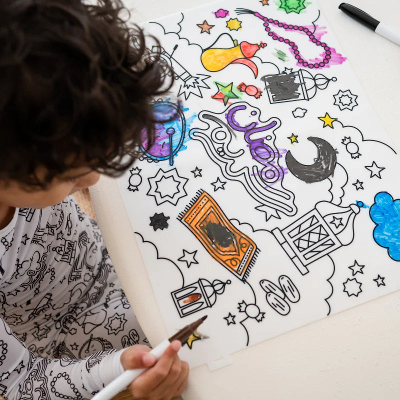 Kids Coloring Placemat - Ramadan
