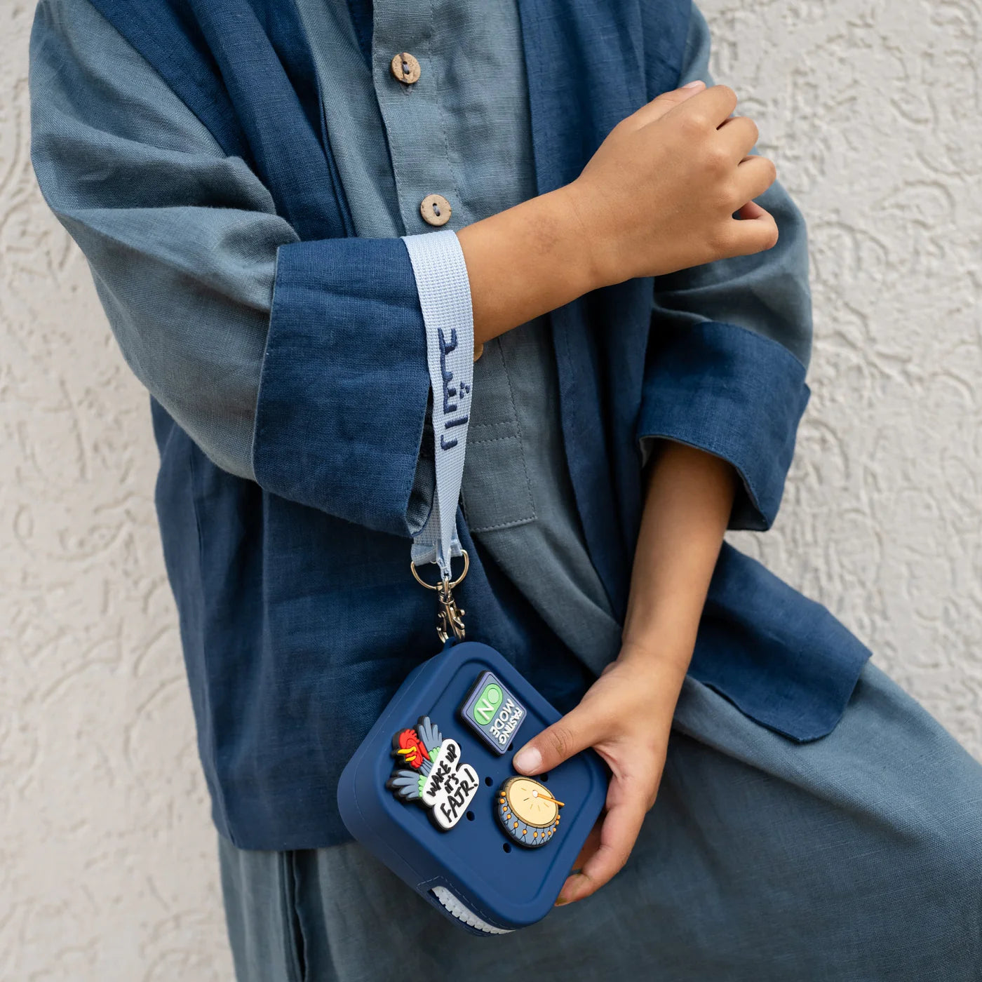 Eidyeh Charms Pouch - Navy/Light blue