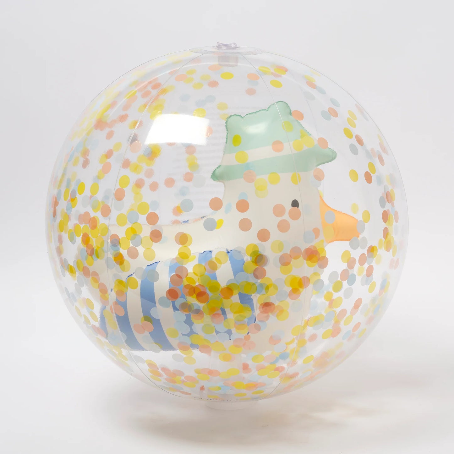 Inflatable Beach Ball - Sammy the Seagull Blue Stripe