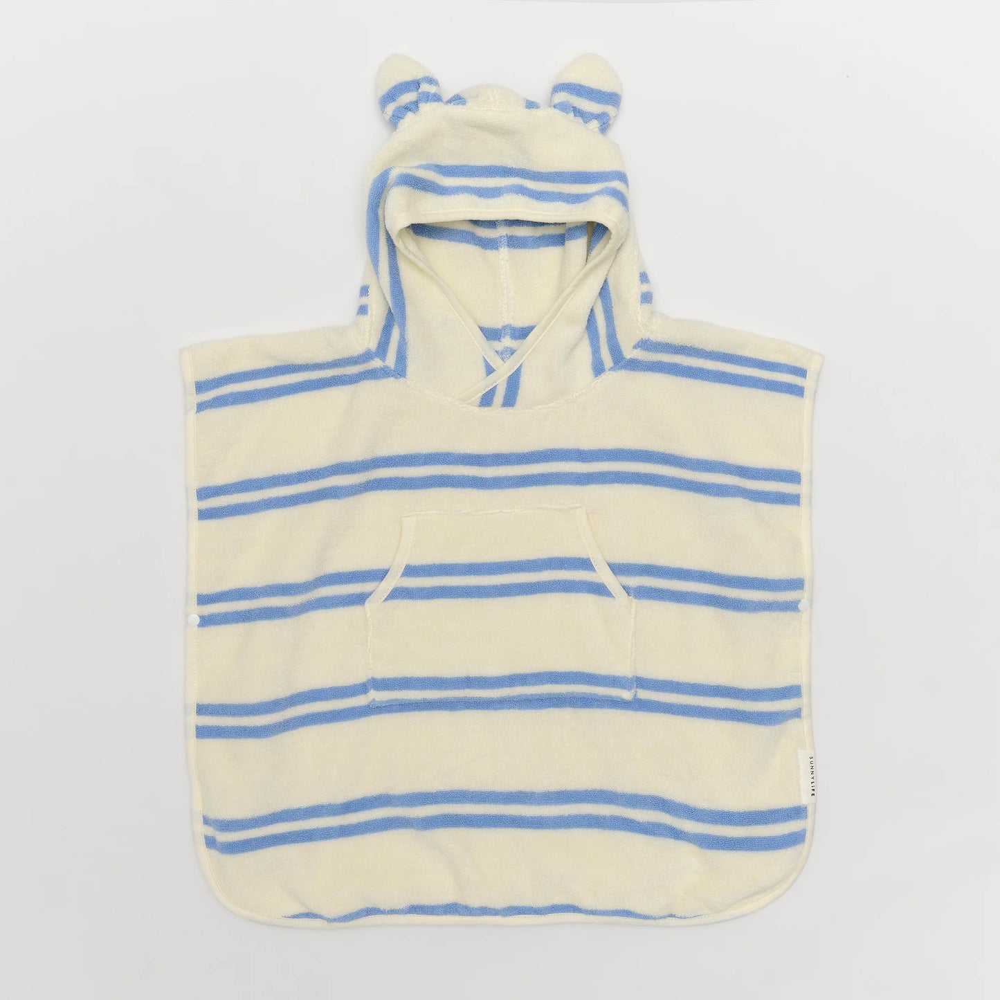 Kids Character Hooded Towel - Sammy the Seagull Blue Stripe
