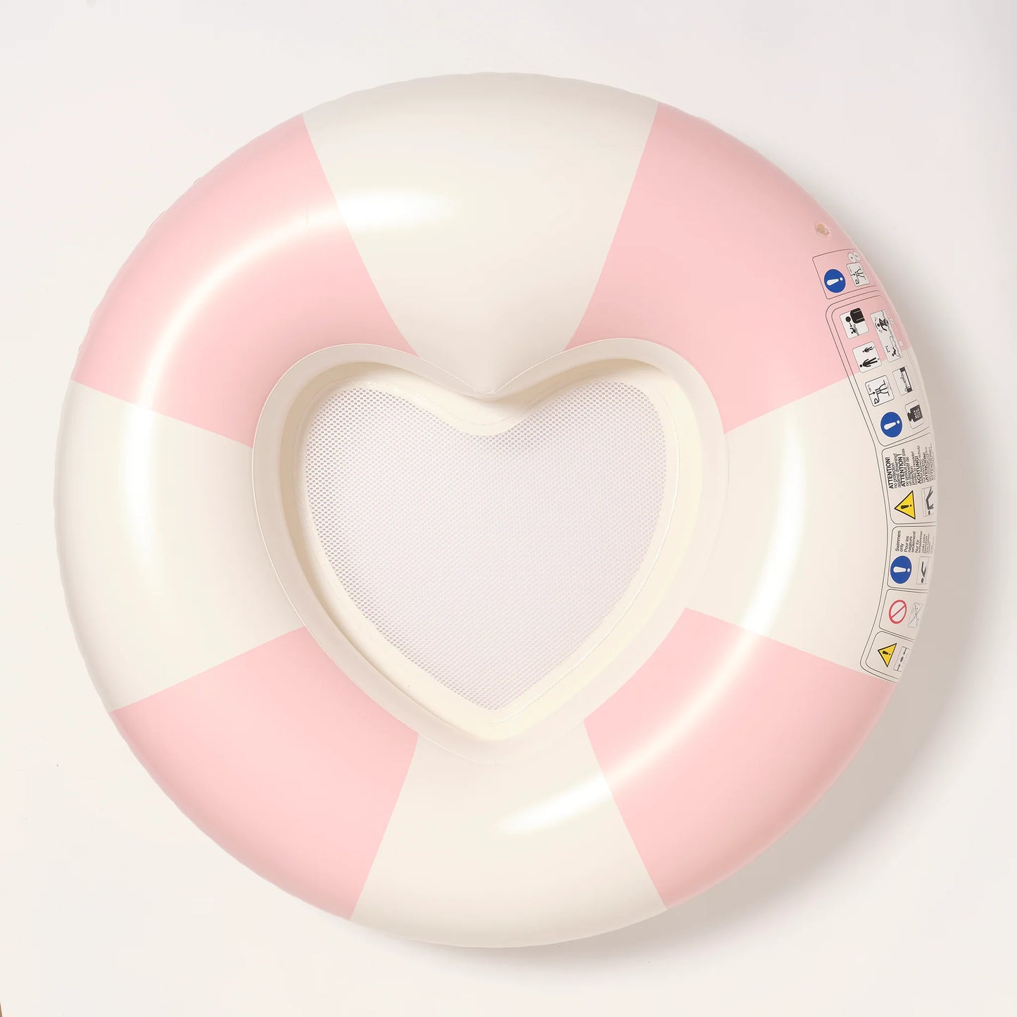 Luxe Pool Ring - Stole My Heart Pink Stripe