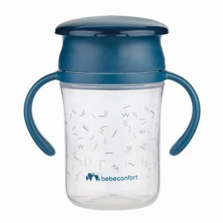 Anti-leak 360° cup 280ml 6M+ - Blue - Glow in the dark