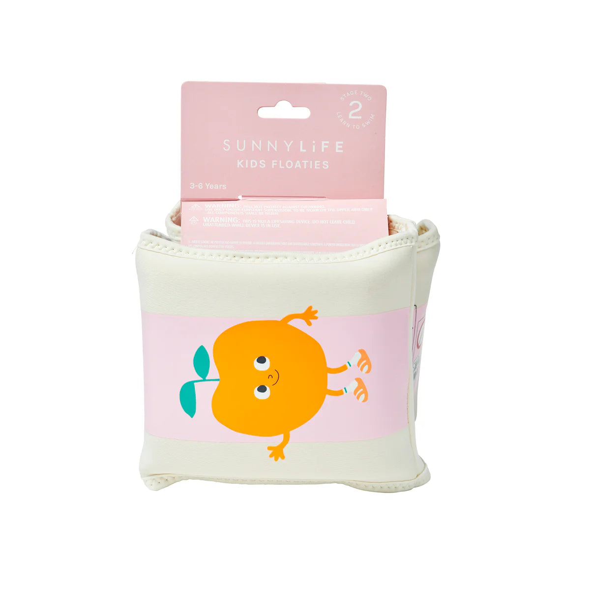 Kids Neoprene Arm Floaties - Poppy the Peach Pink Stripe