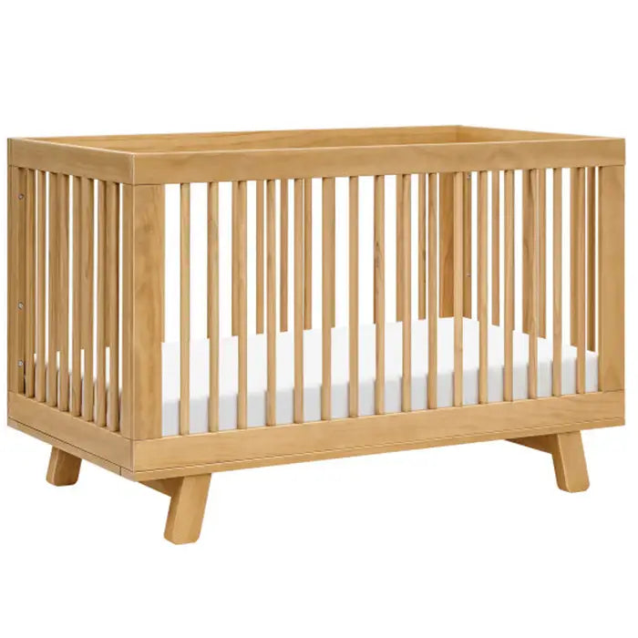 Hudson 3-in-1 Convertible Crib - Honey Finish