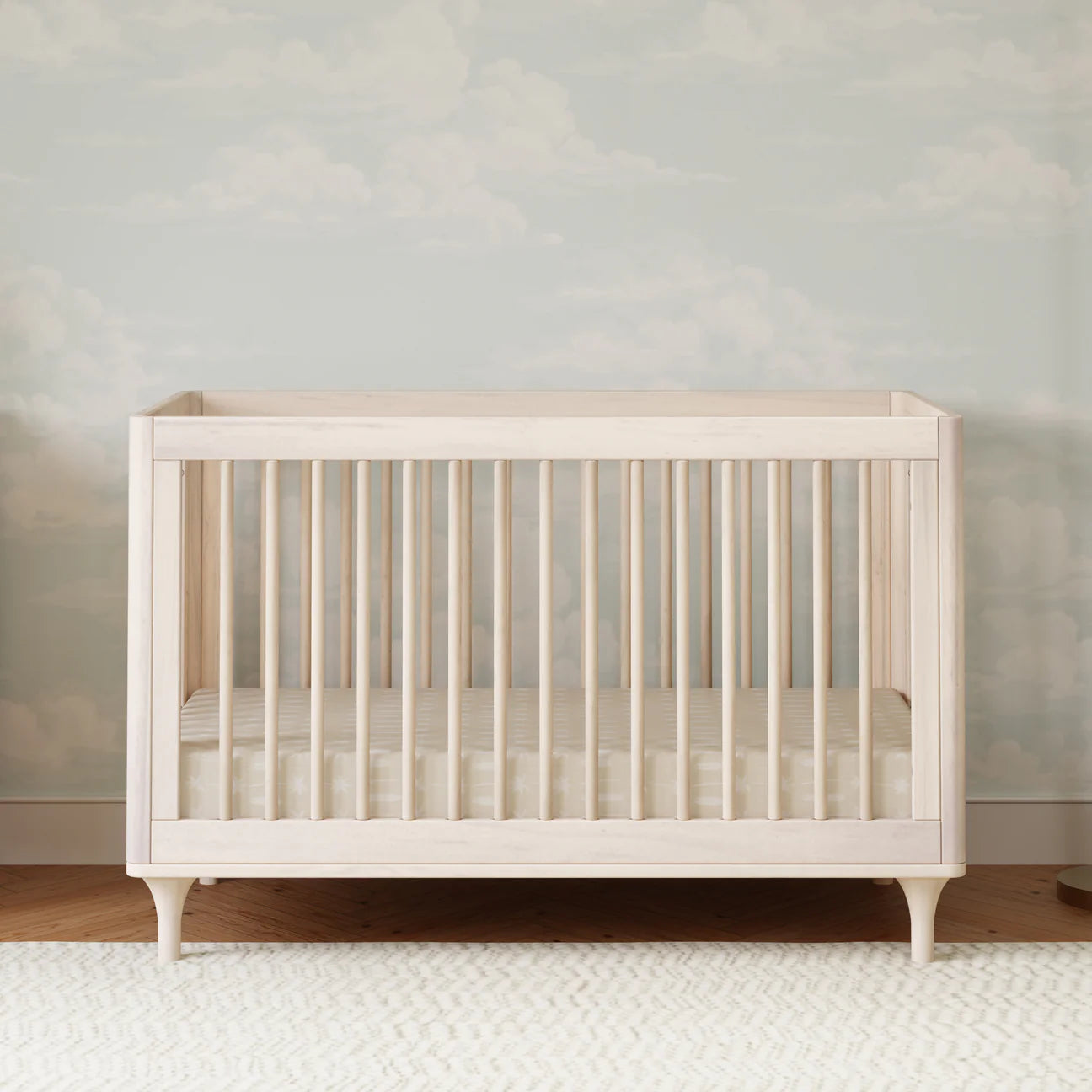 Lolly 3-in-1 Convertible Crib with Toddler Bed Conversion Kit - Washed Natural