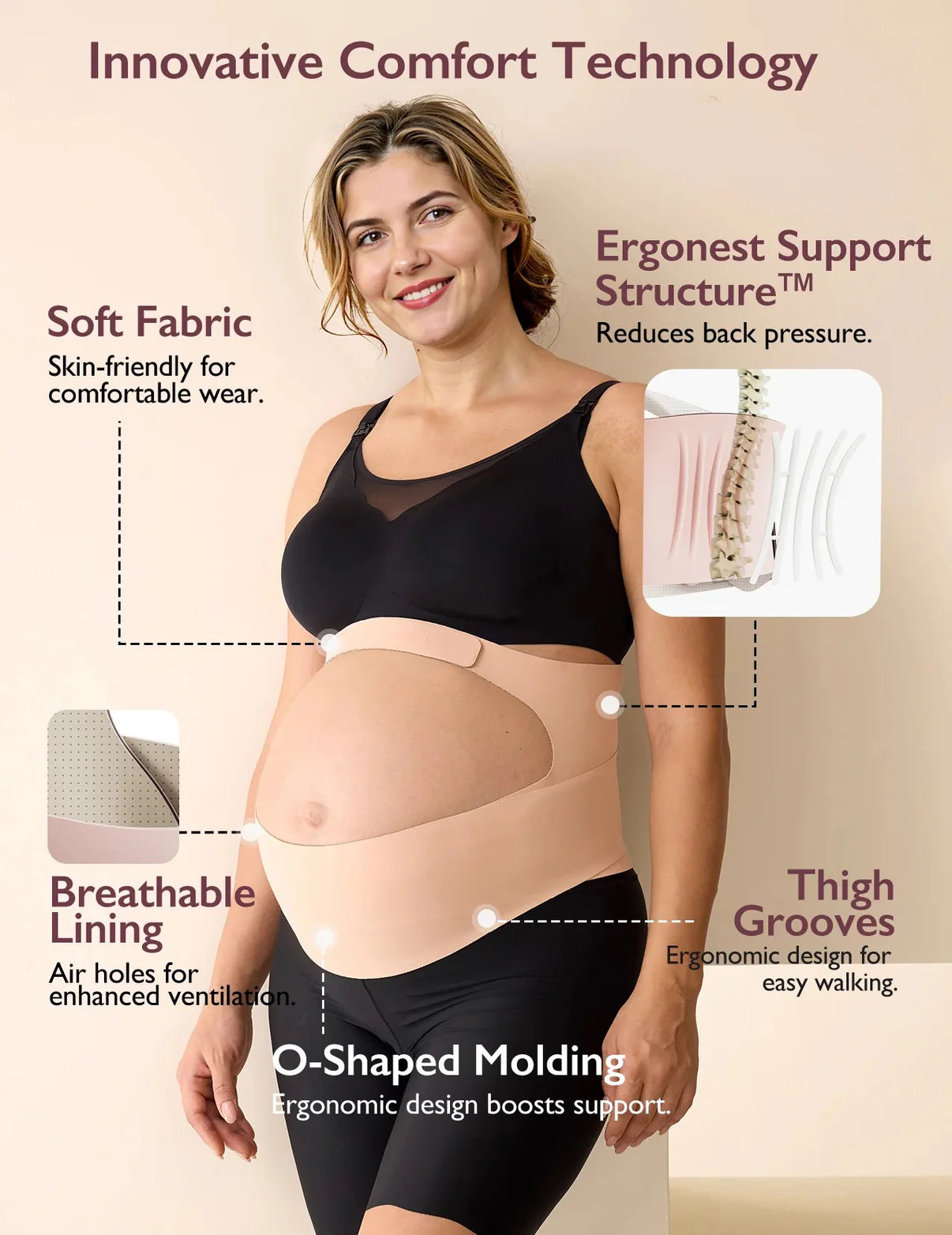 Ergonest Maternity Belly Band - Large