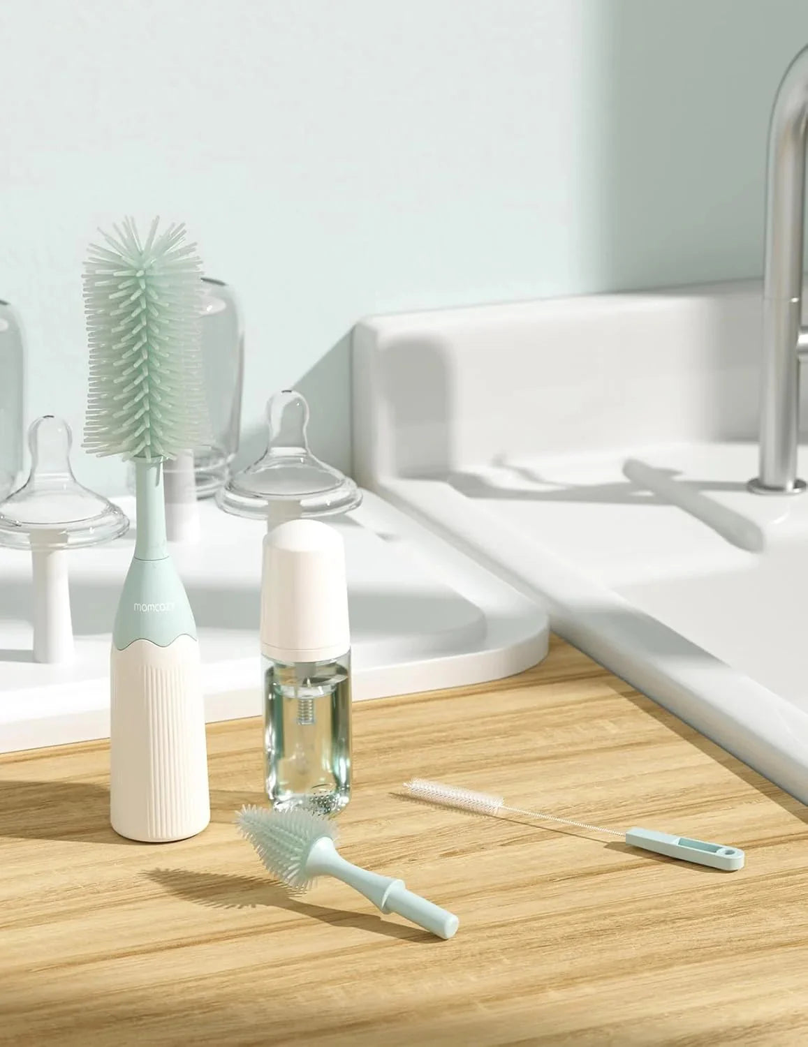 Bottle Brush Kit, Innovative Push-Press Design