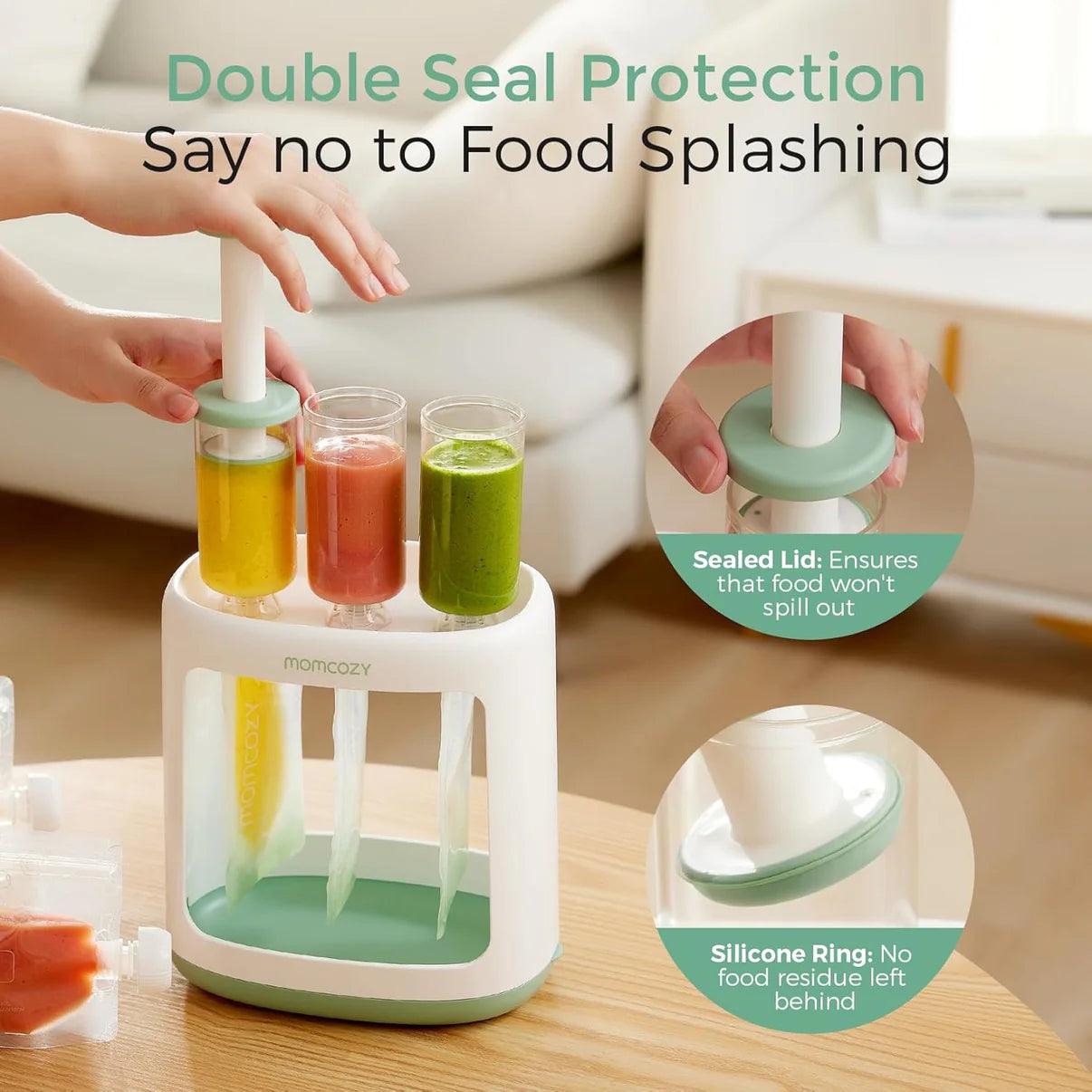 Squeeze Station Baby Food Maker + 5 Reusable Pouches