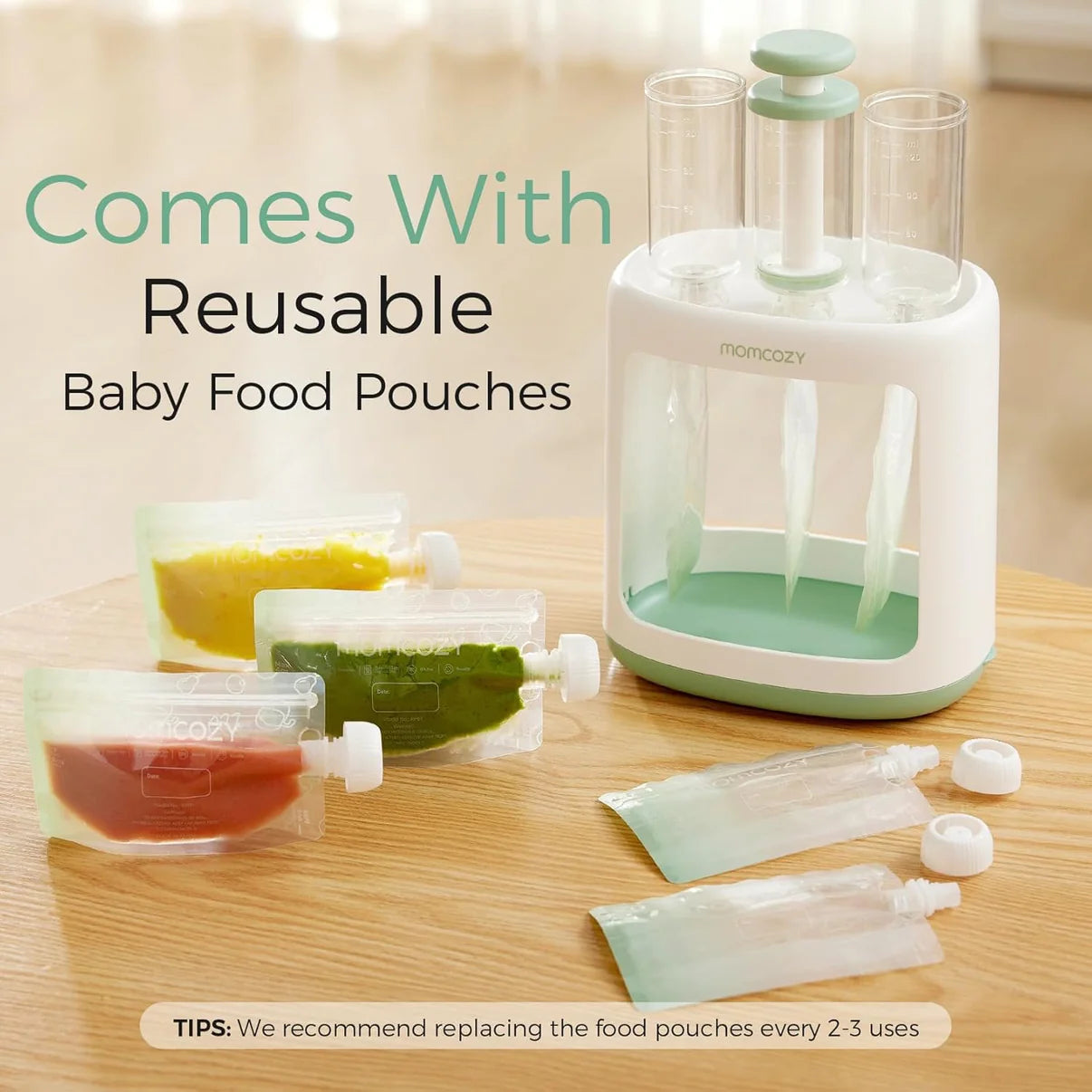 Squeeze Station Baby Food Maker + 5 Reusable Pouches