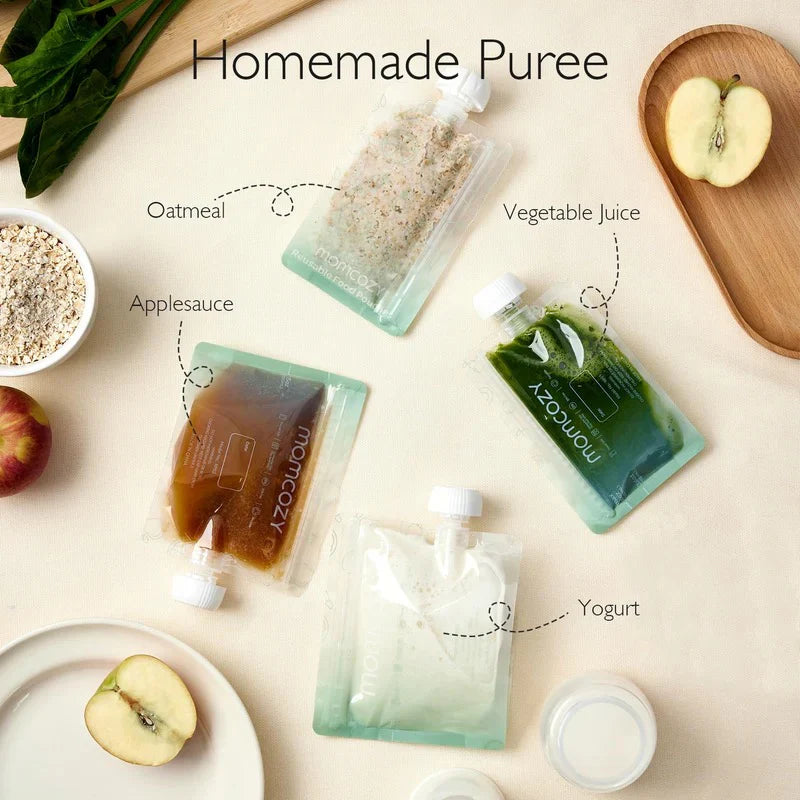 10 Reusable Baby Food Pouches | 100ml