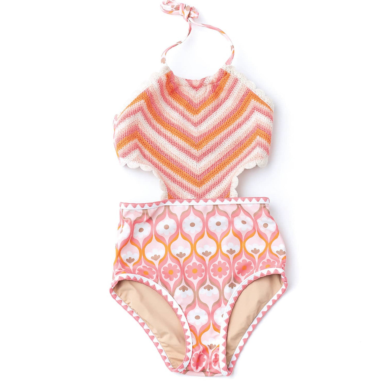 Summer Sorbet Crochet Halter Swimsuit