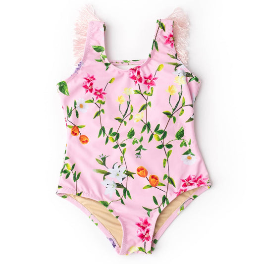 Wildflowers Fringe Back Swimsuit