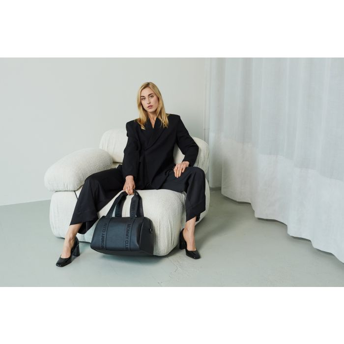 Mommy Club Nursery Bag - Signature - Vegan Leather - Black