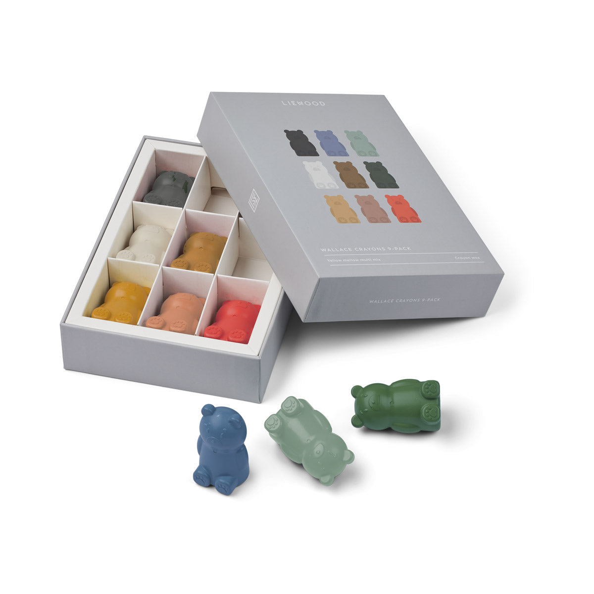 Wallace Mr Bear Cryaons - Pack of 9