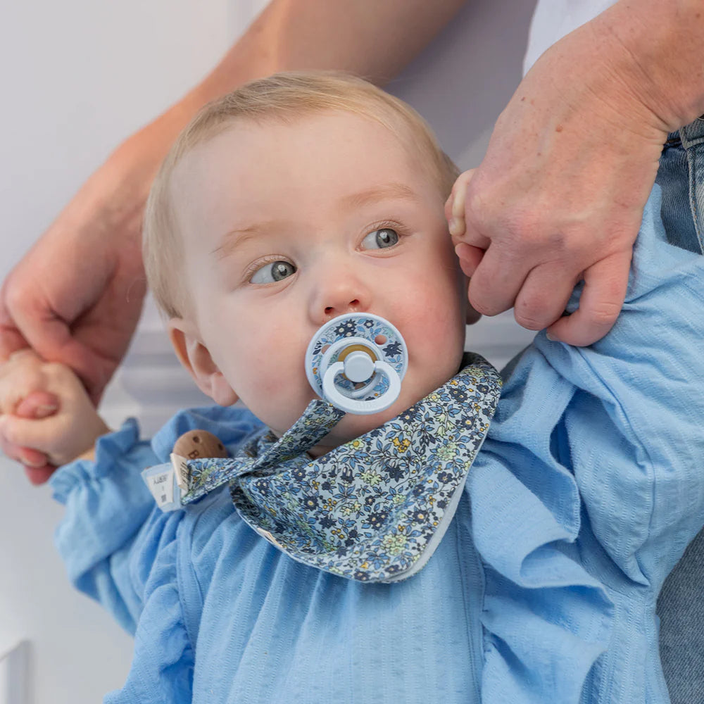 BIBS x LIBERTY Colour 2 Pack Chamomile Lawn - Size 1 - Baby Blue Mix