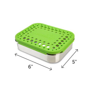 Medium Duo Bento Box - Green Dots