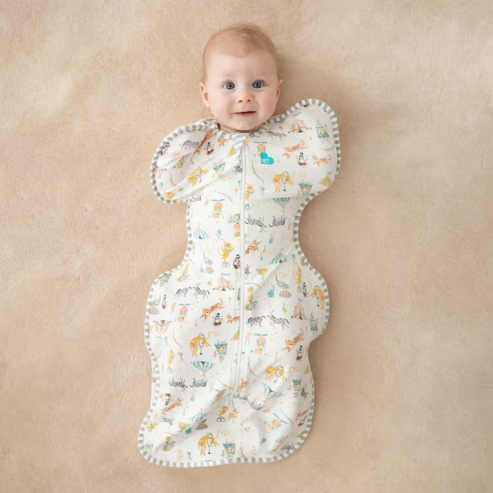 Swaddle Up™ 1.0 TOG Circus White - Designer Collection - MEDIUM