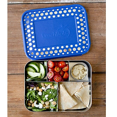 Large Cinco Bento Box - Blue Dots