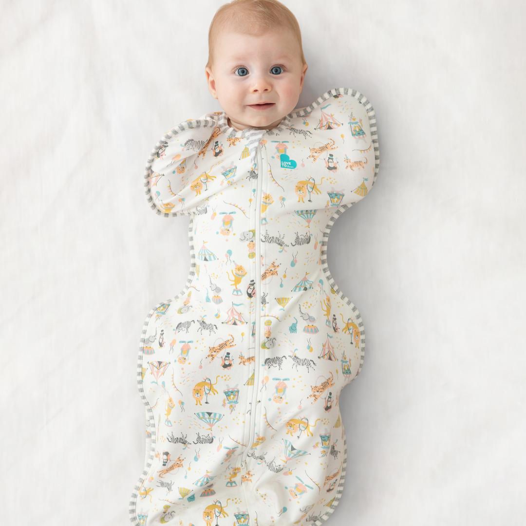 Swaddle Up™ 1.0 TOG Circus White - Designer Collection - MEDIUM