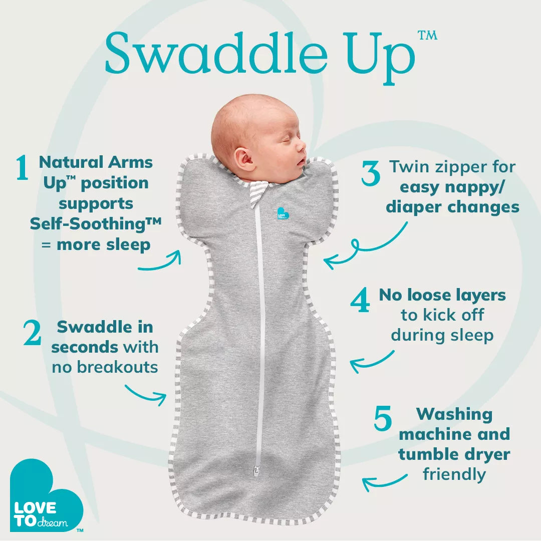 Swaddle Up™ 1.0 TOG Circus White - Designer Collection - MEDIUM