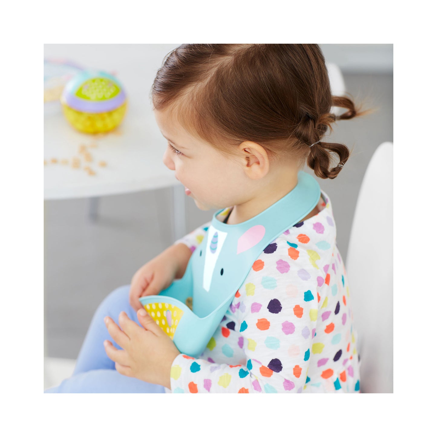 Zoo Fold & Go Silicone Bib - Unicorn