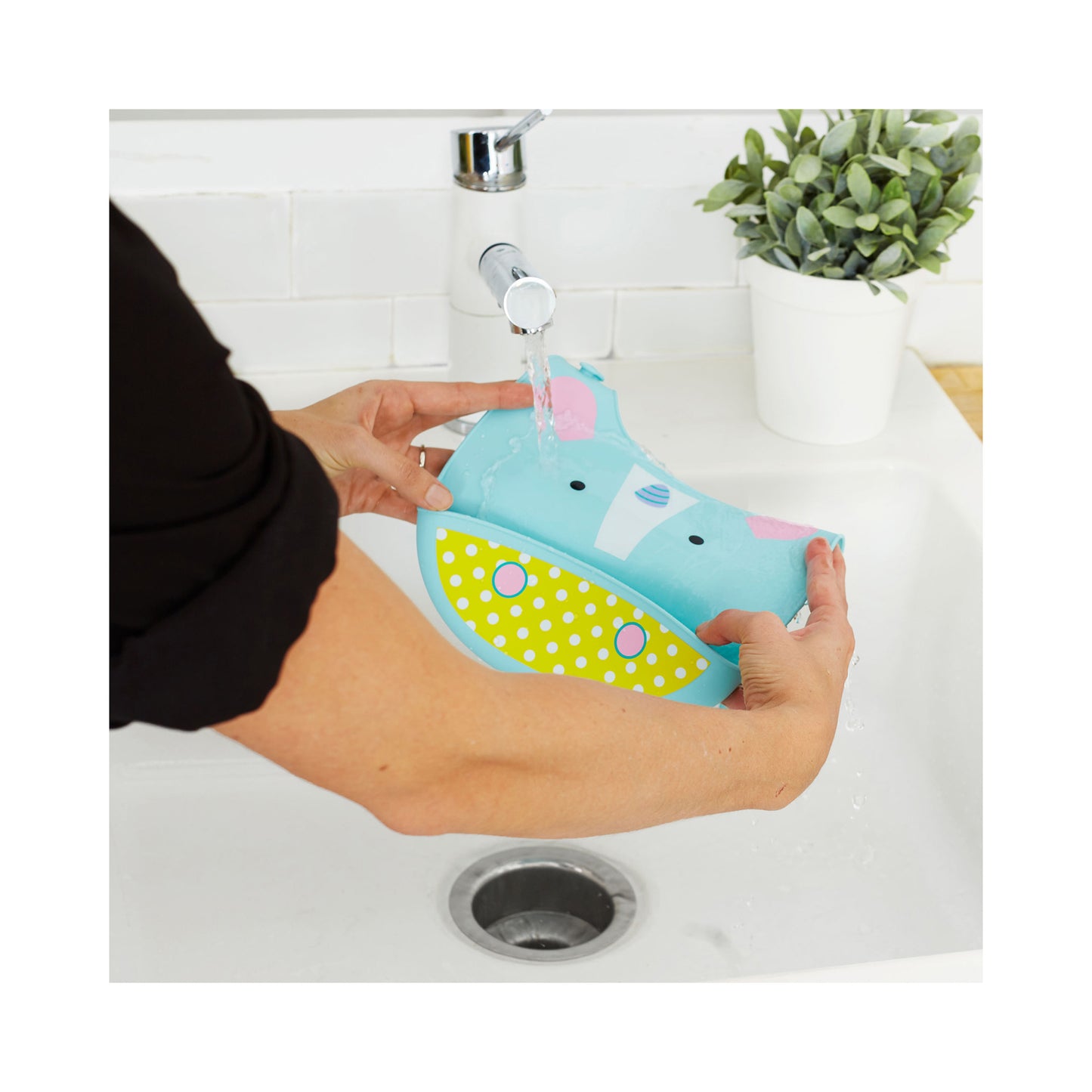 Zoo Fold & Go Silicone Bib - Unicorn