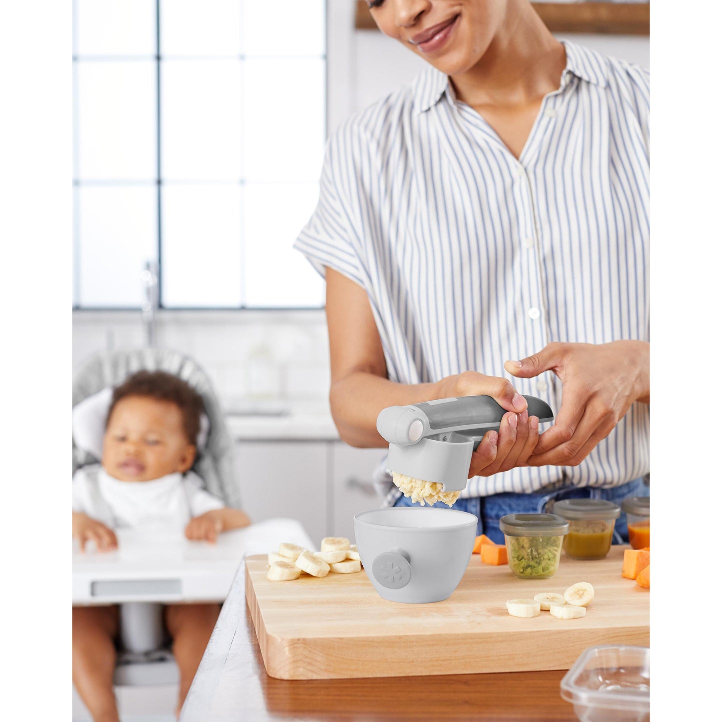 Easy-Grab Bowls-Grey/Soft Teal