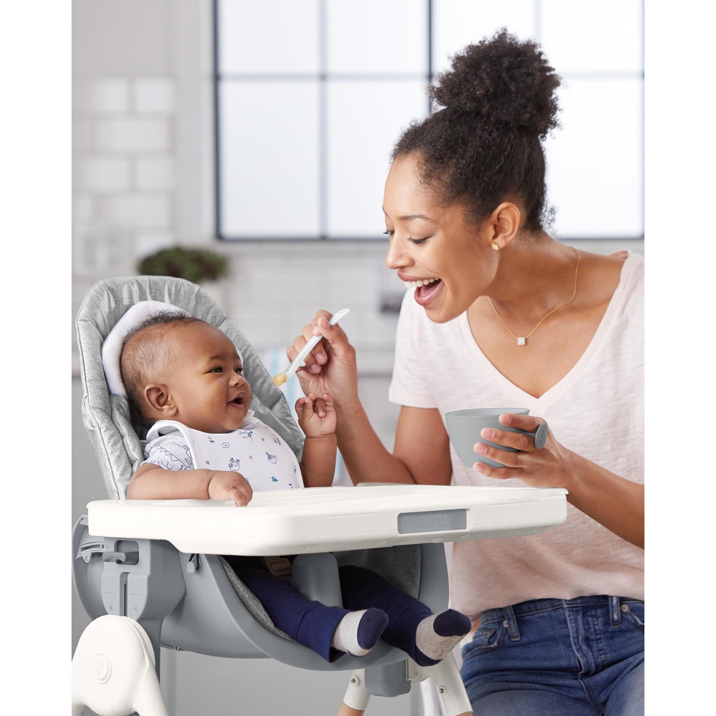 Easy-Grab Bowls-Grey/Soft Teal