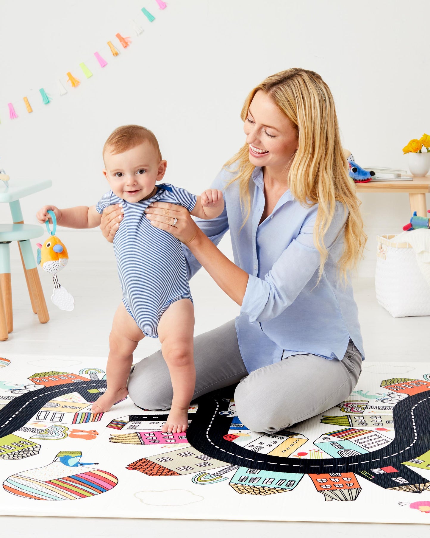 Doubleplay Reversible Playmat - Vibrant Village